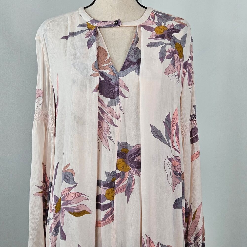 Free‎ People Tunic Boho Mini Dress Floral Print | Women's Small | MINOR FLAW - Picture 12 of 16